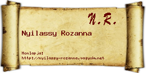 Nyilassy Rozanna névjegykártya